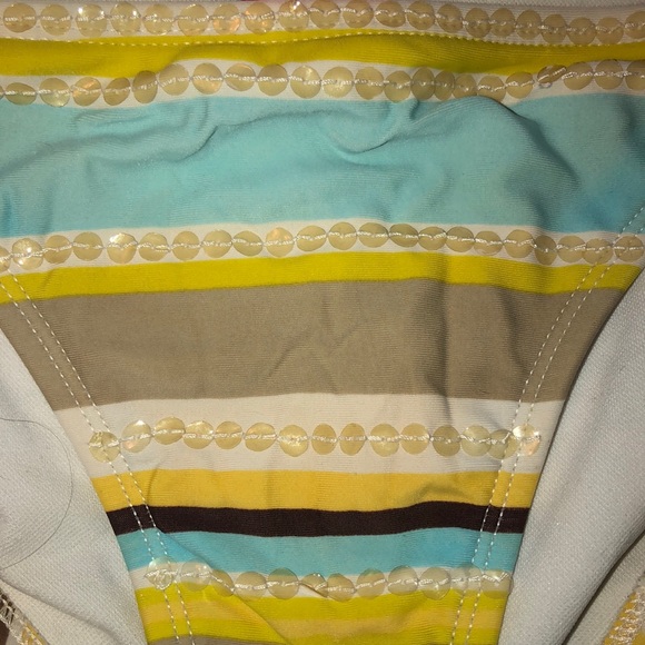 HotKiss Multi-colored Striped Halter Bikini Set - Picture 4 of 5